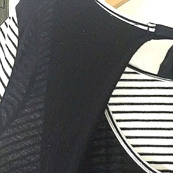 Forever 21 Tie-Back Black & White Stripe T Shirt Size L - Picture 4 of 4